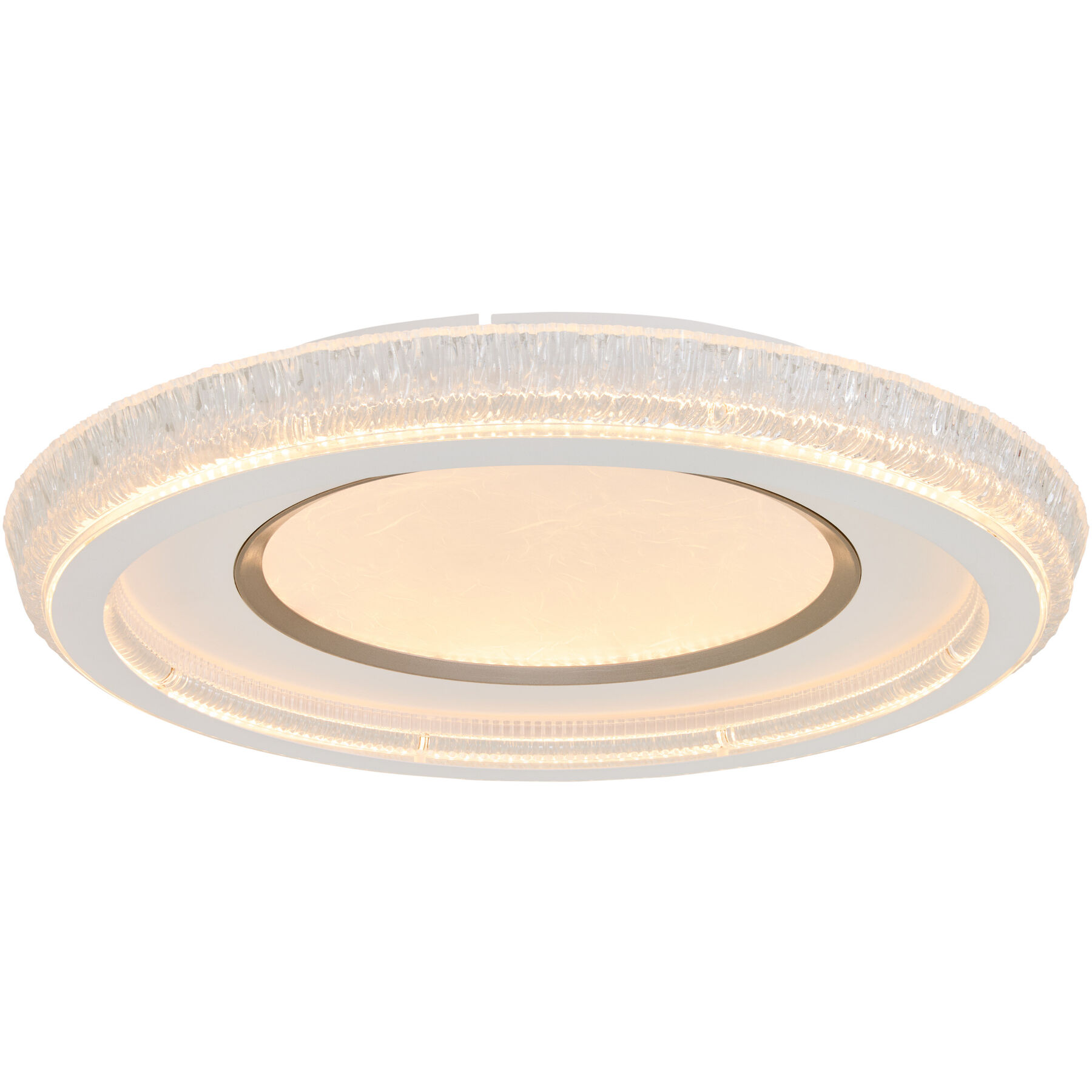 Deckenlampe Raja weiss Acryl 4400 lm Dimmbar B 50 cm - LED - LED Energiesparlampen