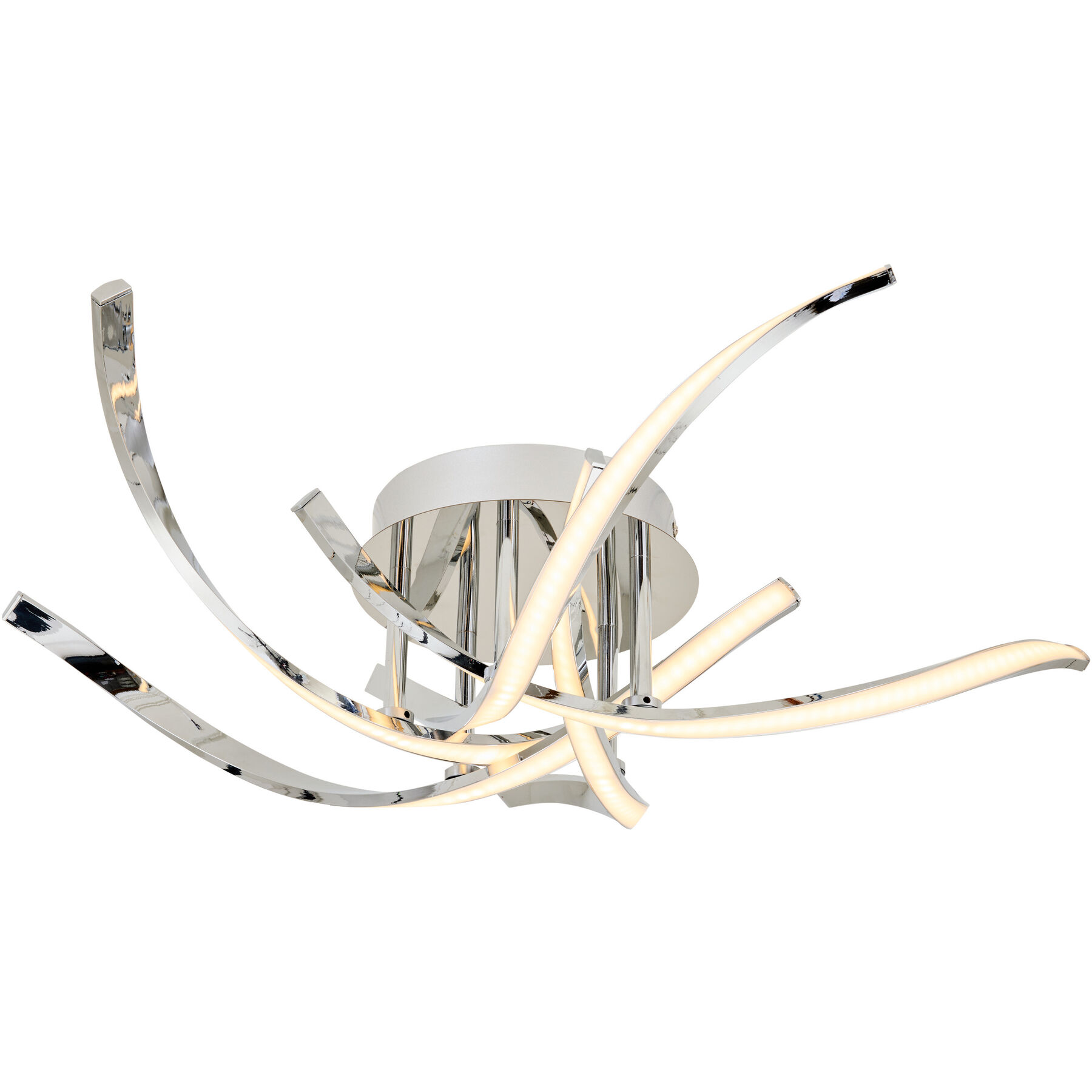 Deckenlampe Loa chrom 4200 lm Dimmbar B 60 cm - LED - LED Energiesparlampen