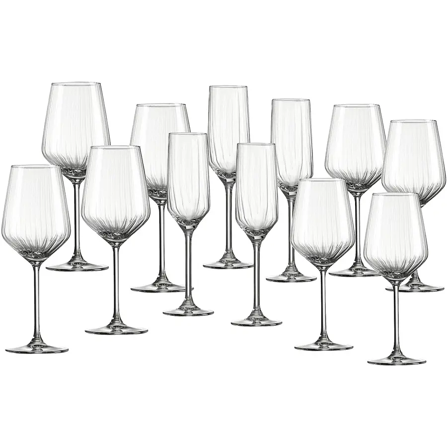 Weingläser-Set 12-tlg. Jive transparent Glas