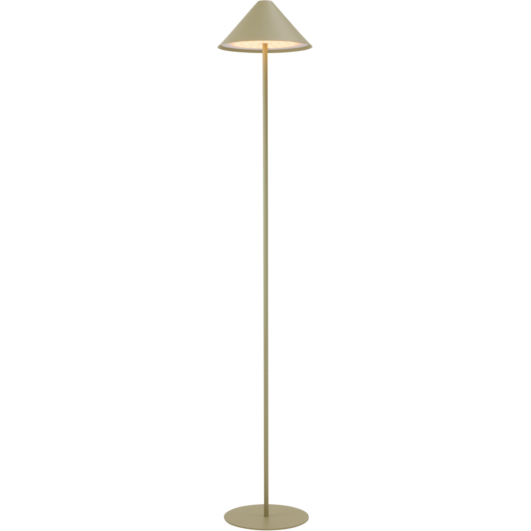 Stehlampe Jolien olive matt Metall/Acryl 270 lm Dimmbar H 140 cm - LED - LED Energiesparlampen