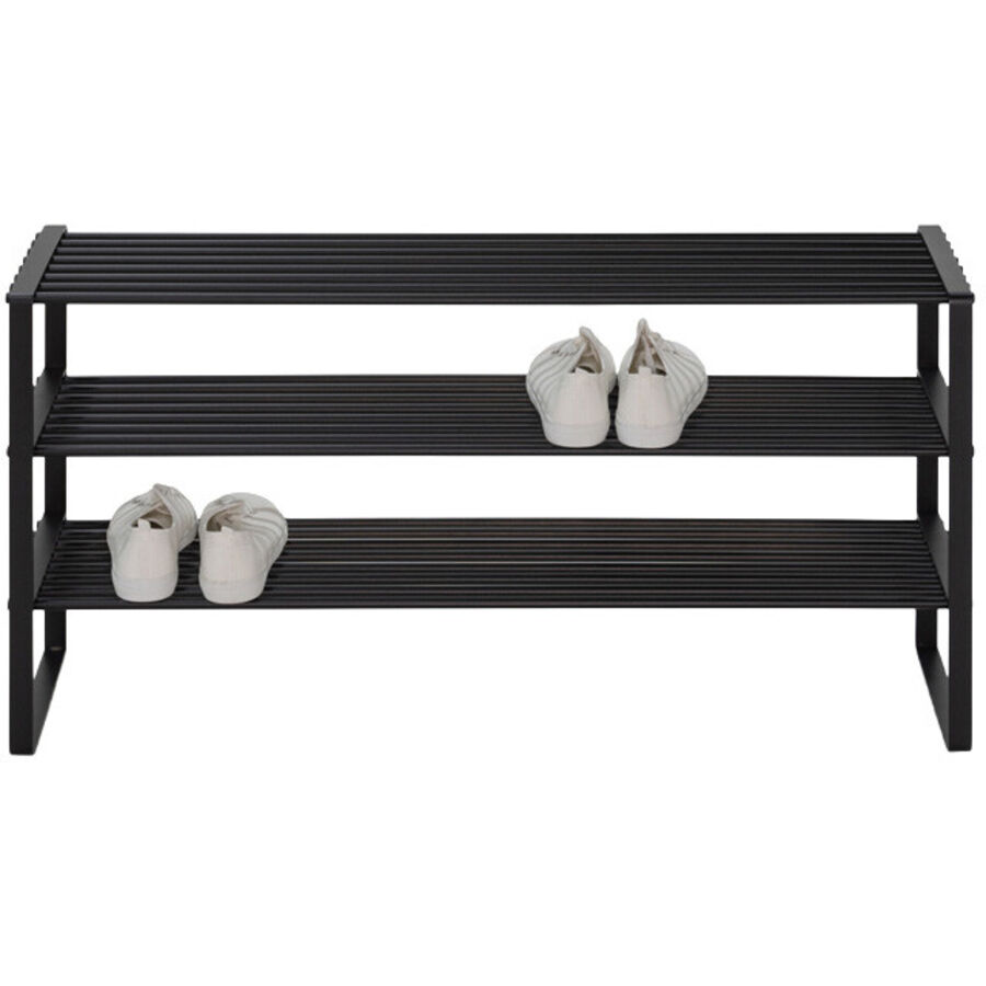 Spinder Design Scarpiera Hesta, acciaio nero, 100 cm x 48,5 cm - Scarpiera
