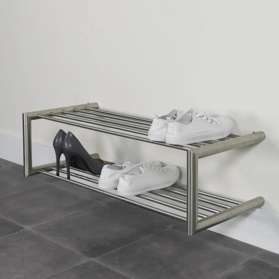 Schuhregal Hesta Edelstahl Edelstahl B 80 H 23 cm
