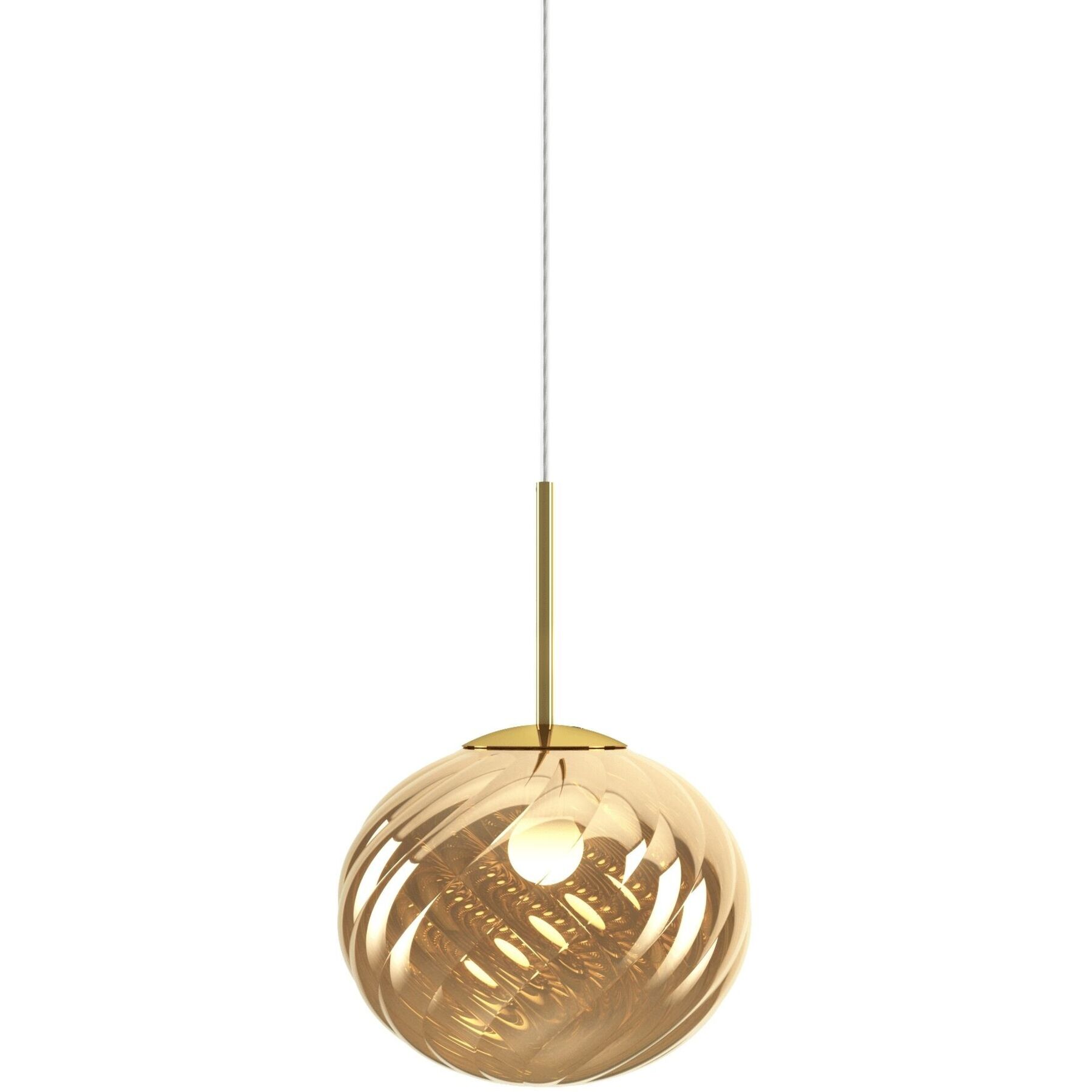 Tom Dixon Designer-Pendellampe Whirl Gold Polycarbonat B 30 cm