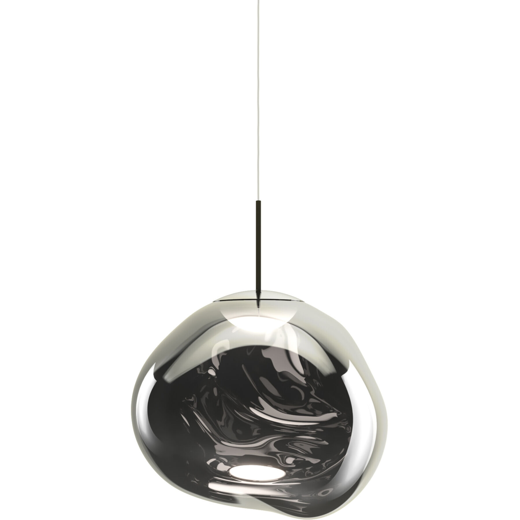 Tom Dixon Designer-Pendellampe Melt Silber Polycarbonat B 50 cm