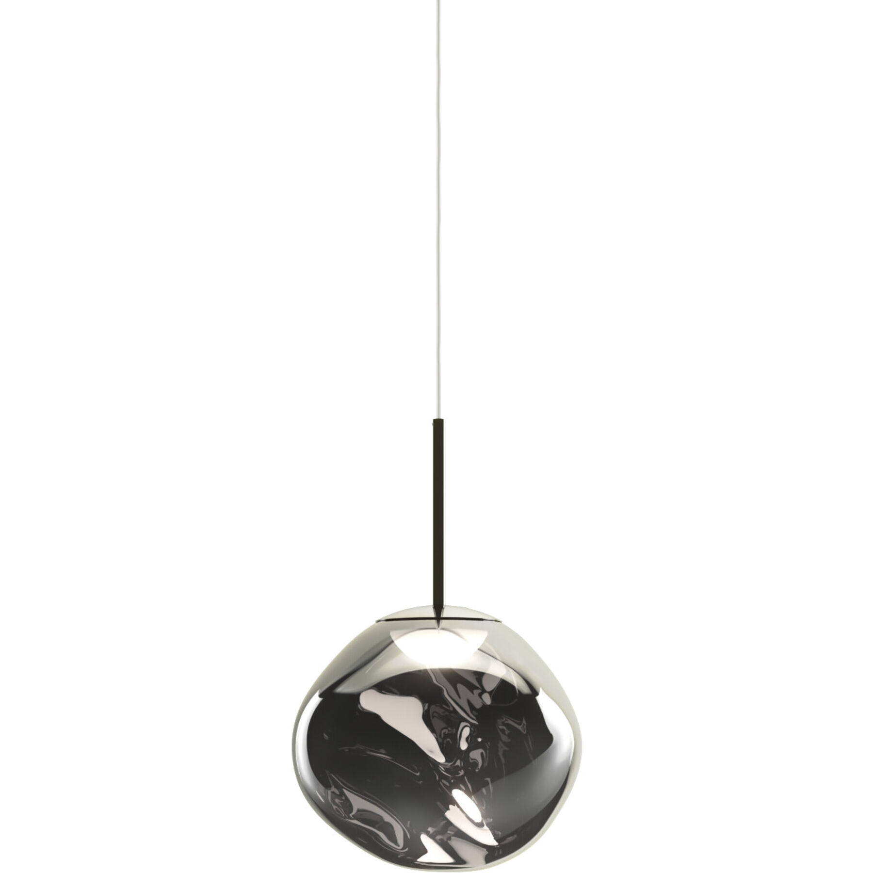 Tom Dixon Designer-Pendellampe Melt Silber Polycarbonat B 28 cm