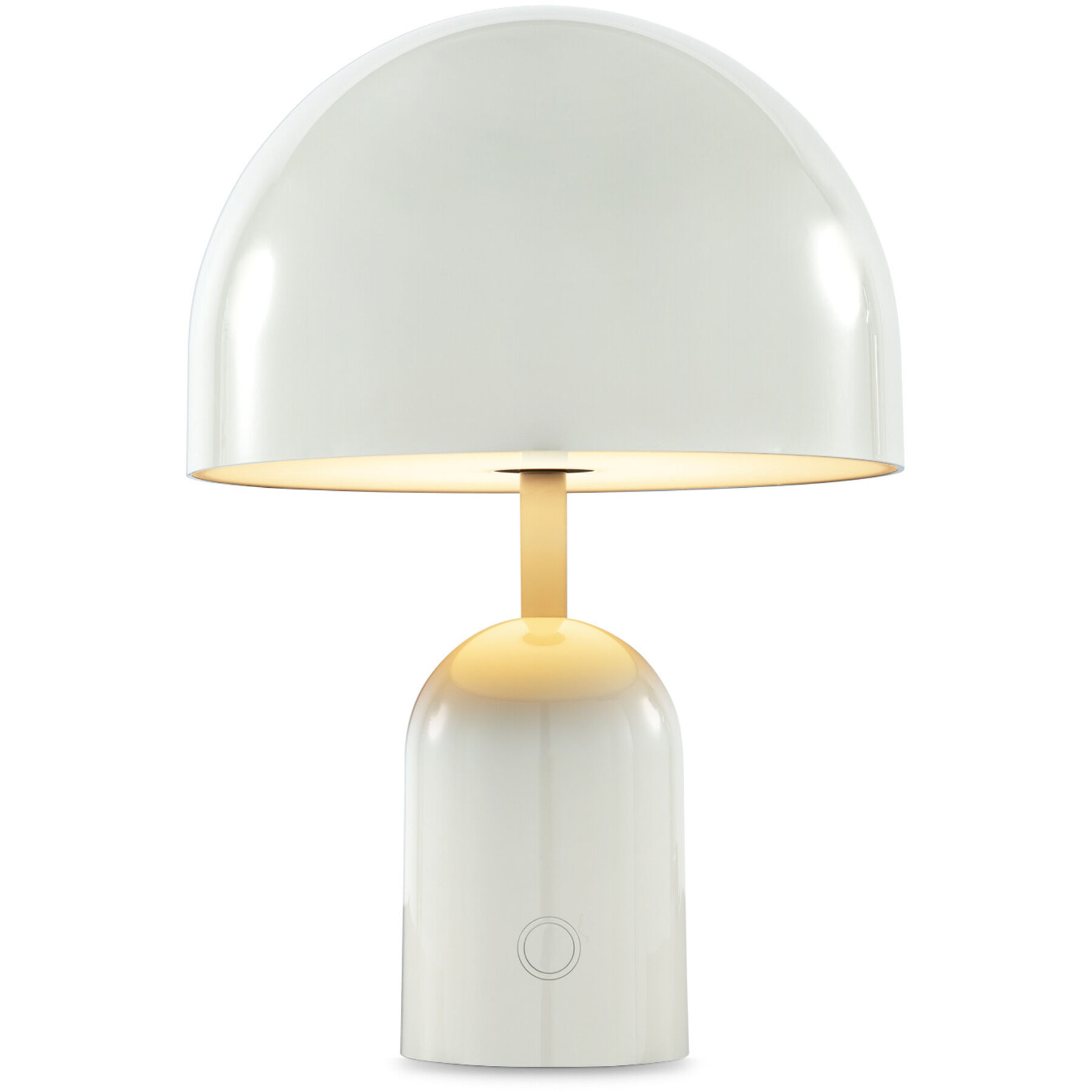 Tom Dixon Designer-Tischlampe Bell Grau Kunststoff H 28 cm 160 lm - LED - Lichtfarbe: Warmweiss - LED Energiesparlampen