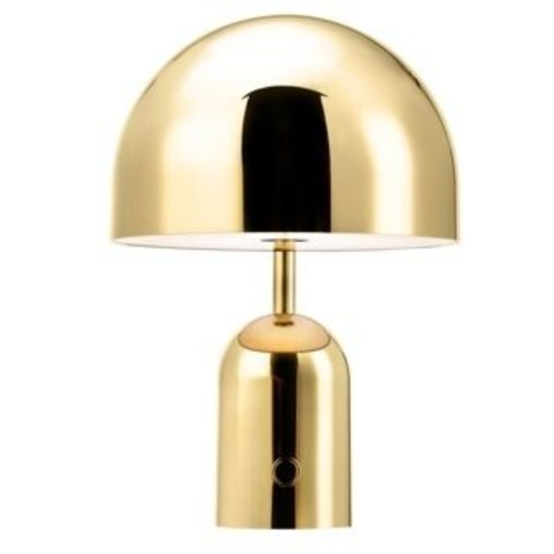 Tom Dixon Designer-Tischlampe Bell Gold Kunststoff H 28 cm 160 lm - LED - Lichtfarbe: Warmweiss - LED Energiesparlampen