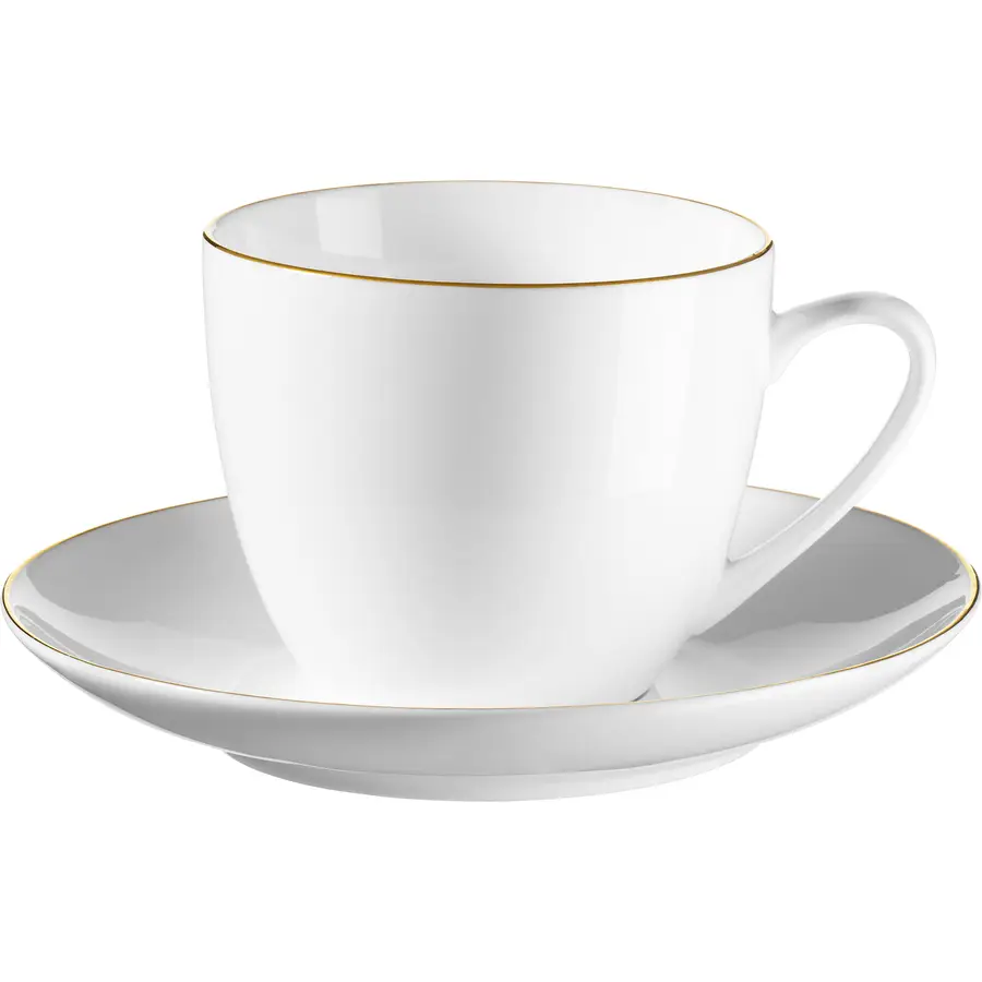 Kaffeeservice 8-teilig weiss / gold