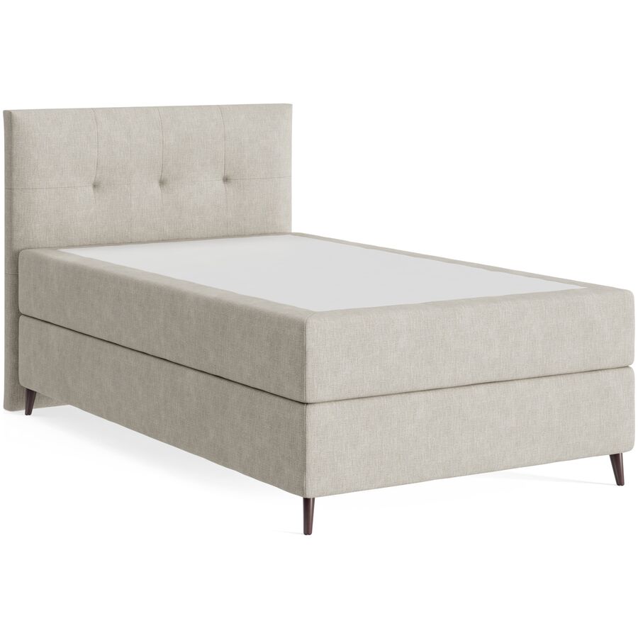 Boxspringbett Sørensen 120 x 200 cm - Farbe: Line - 109 Desert - Möbel Konfigurator: Traummöbel individuell zusammenstellen - Boxspringbett