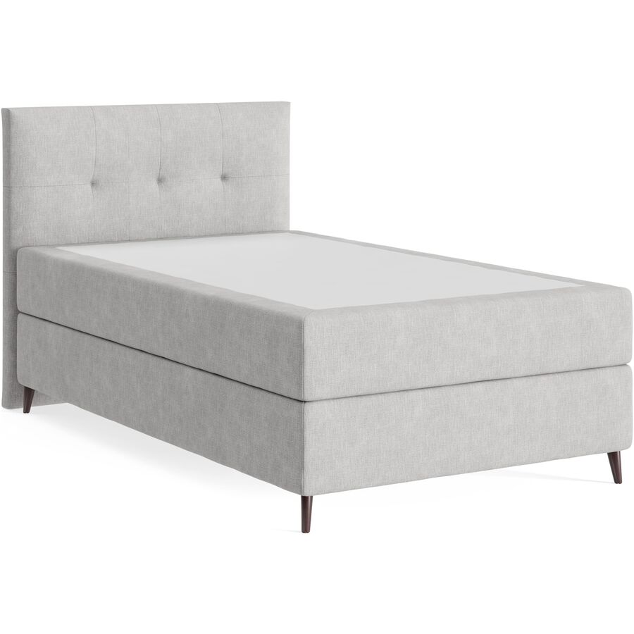 Boxspringbett Sørensen 120 x 200 cm - Farbe: Line - 40 Ashgrey - Möbel Konfigurator: Traummöbel individuell zusammenstellen - Boxspringbett