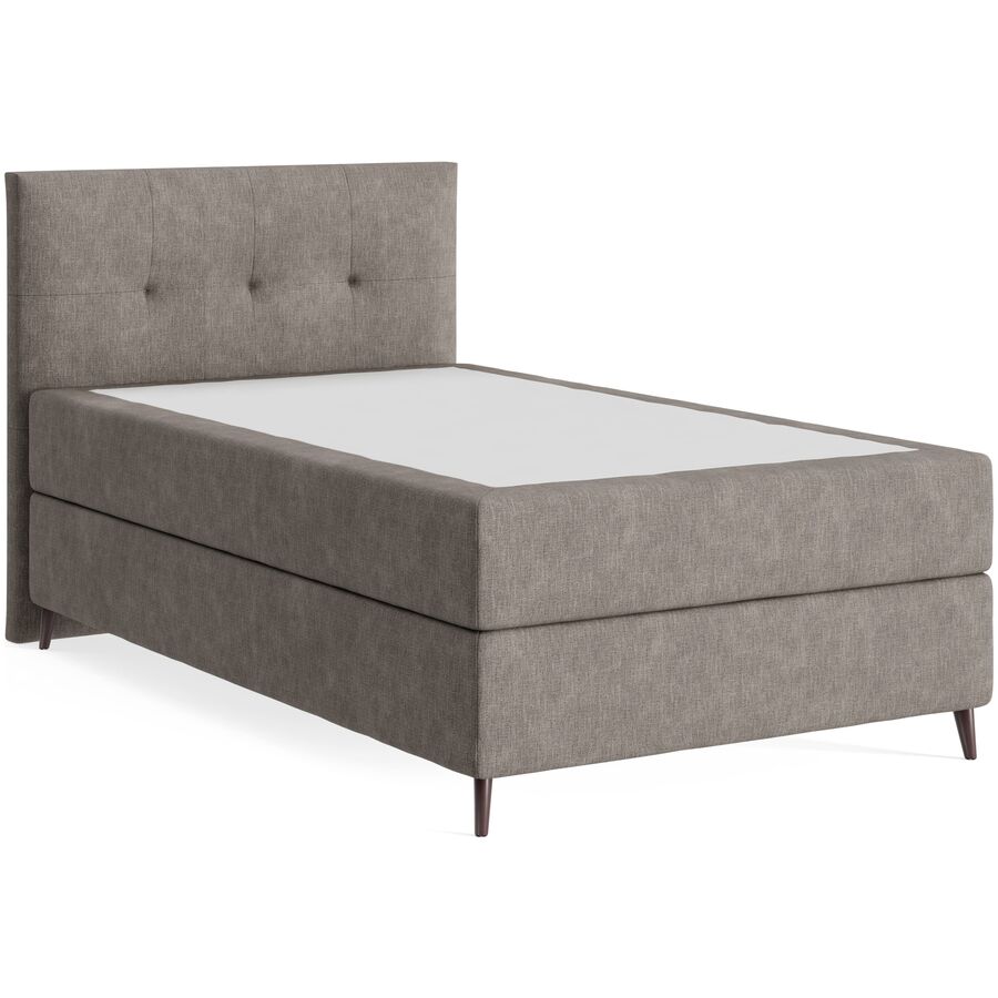 Boxspringbett Sørensen 120 x 200 cm - Farbe: Line - 15 Brown - Möbel Konfigurator: Traummöbel individuell zusammenstellen - Boxspringbett