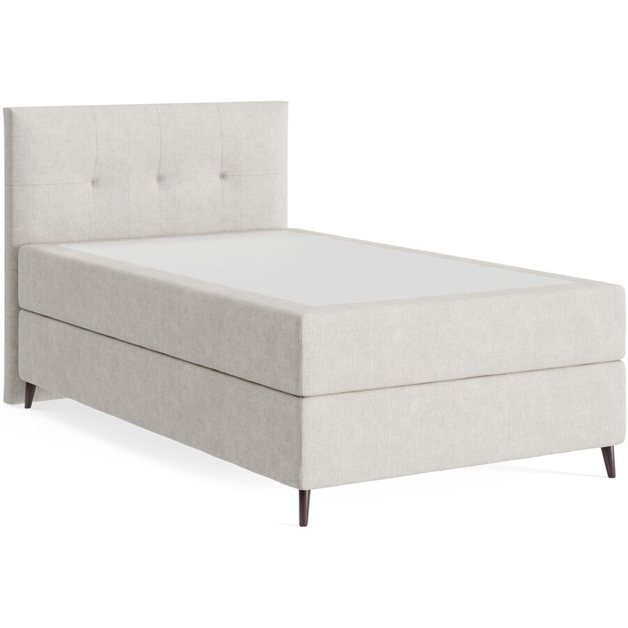 Boxspringbett Sørensen 120 x 200 cm - Farbe: Line - 01 Natural - Möbel Konfigurator: Traummöbel individuell zusammenstellen - Boxspringbett