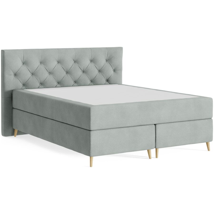 Boxspringbett Sørensen 160 x 200 cm - Farbe: Wish - 193 Eucalyptus - Möbel Konfigurator: Traummöbel individuell zusammenstellen - Boxspringbett