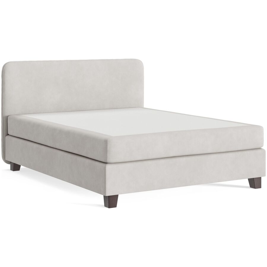 Boxspringbett Easy Beige 160cm - Farbe: Sicuro - Beige 55 - Möbel Konfigurator: Traummöbel individuell zusammenstellen - Boxspringbett