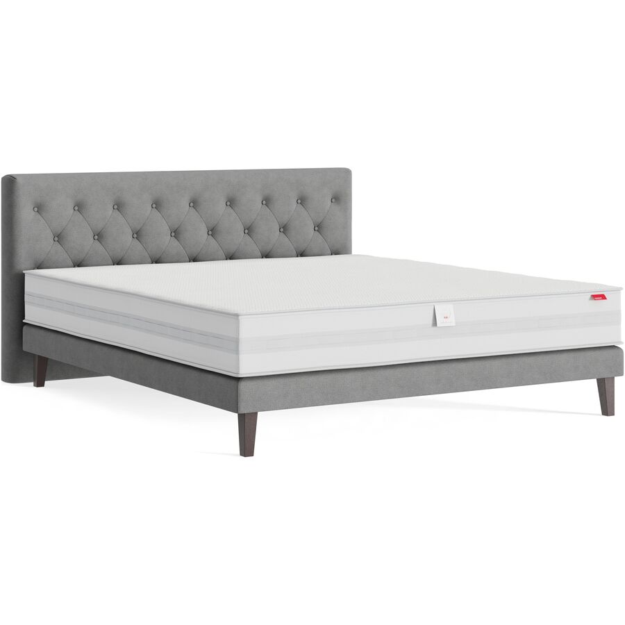 Boxspringbett Soul Aluminium 180cm - Farbe: Rolinka - Aluminium - Möbel Konfigurator: Traummöbel individuell zusammenstellen - Boxspringbett