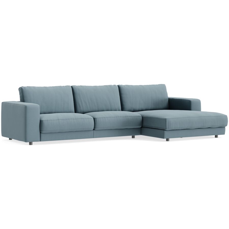 Ecksofa Ava Bezug: 100 Prozent Polyester petrol B 330 T 170 cm - Material: Bezug: 100% Polyester - Möbel Konfigurator: Traummöbel individuell