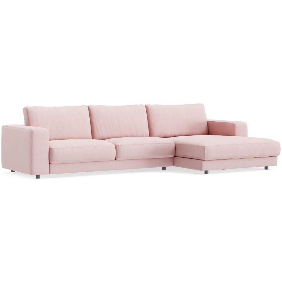 Ecksofa Ava Bezug: 100 Prozent Polyester rosa B 330 T 170 cm - Material: Bezug: 100% Polyester - Möbel Konfigurator: Traummöbel individuell