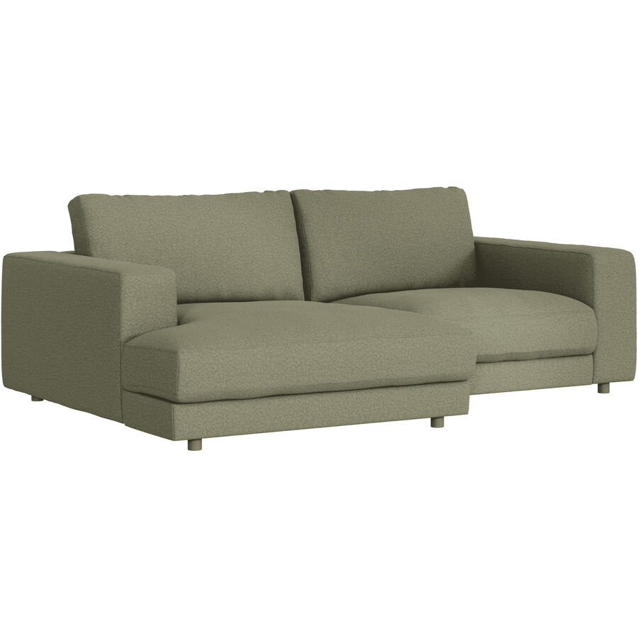 Ecksofa Recamiere links Ava Stoff green B 240 T 170 cm - Material: Bezug: 100% Polyester - Möbel Konfigurator: Traummöbel individuell zusammenstellen