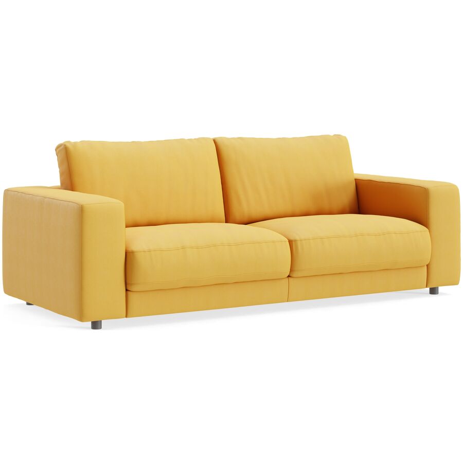 Sofa Ava Gelb Stoff B 230 T 107 cm - Farbe: gold - Material: Bezug: 100% Polyester - Möbel Konfigurator: Traummöbel individuell zusammenstellen - Sofa