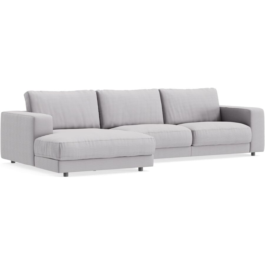 Ecksofa Recamiere links Ava Stoff grey B 320 T 170 cm - Material: Bezug: 88% Polyester, 12% Polyacryl - Möbel Konfigurator: Traummöbel individuell