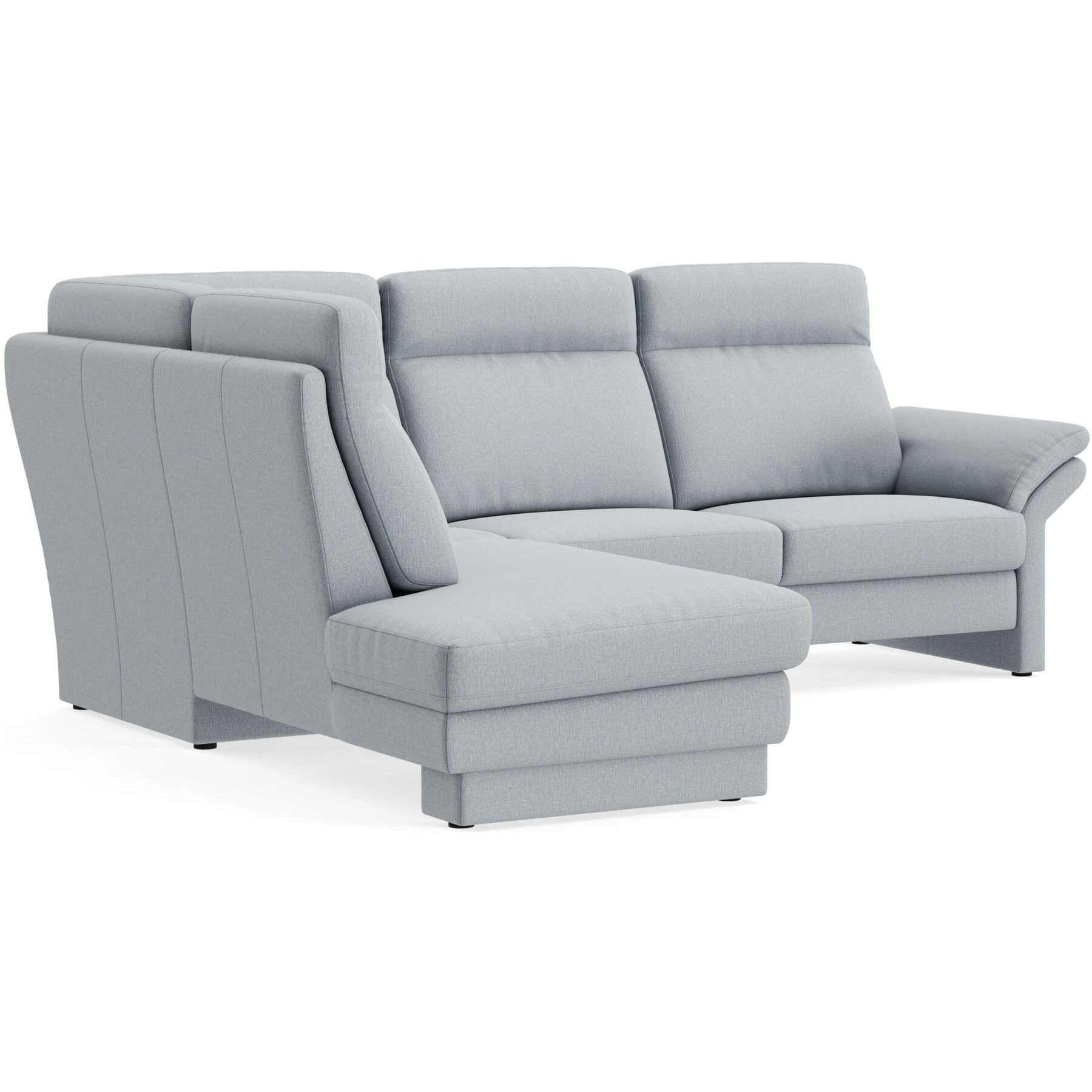 Ecksofa Albula Echtstoff Cosmopolitan light blue B 250 T 215 cm - Möbel Konfigurator: Traummöbel individuell zusammenstellen