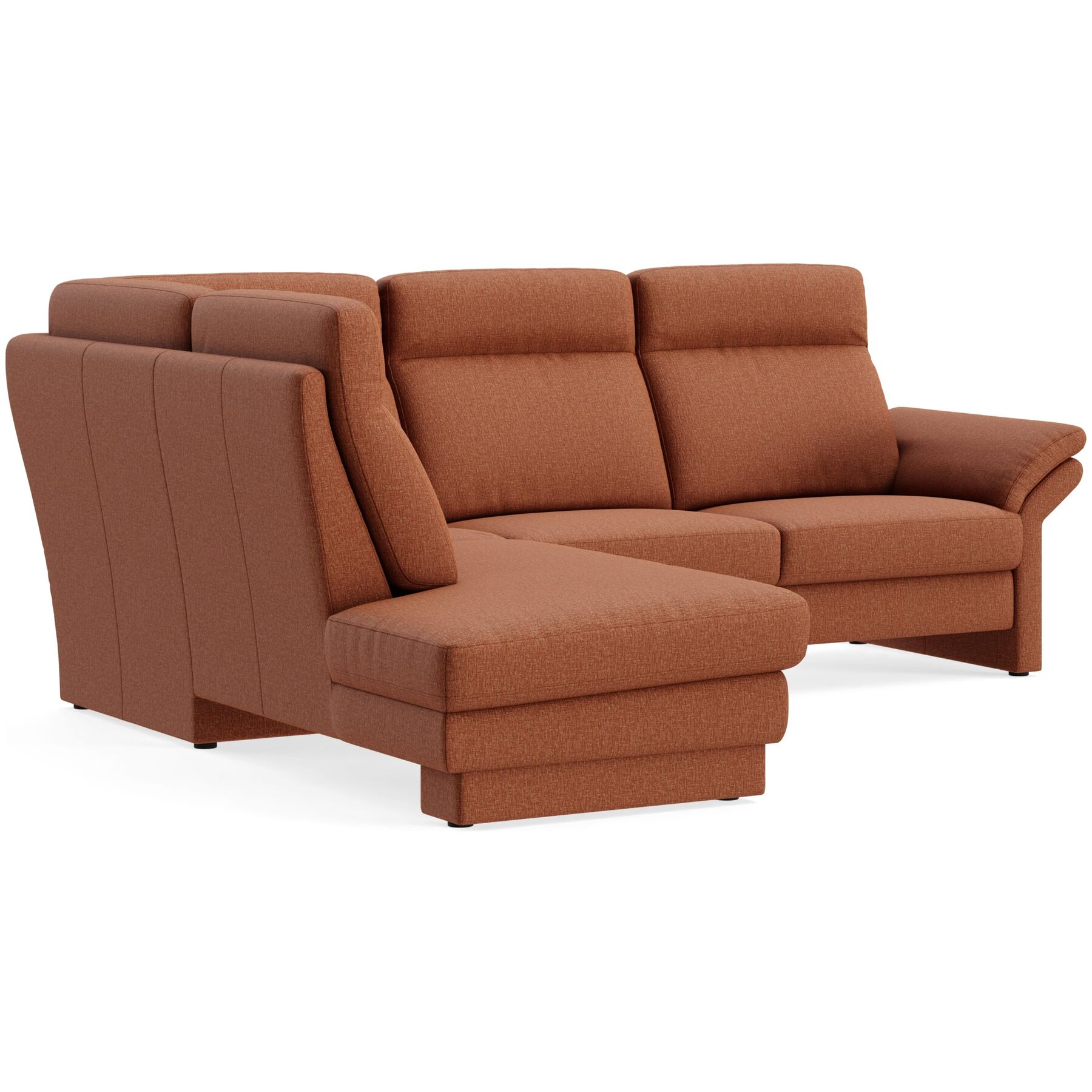 Ecksofa Albula Echtstoff Cosmopolitan rusty B 250 T 215 cm - Möbel Konfigurator: Traummöbel individuell zusammenstellen