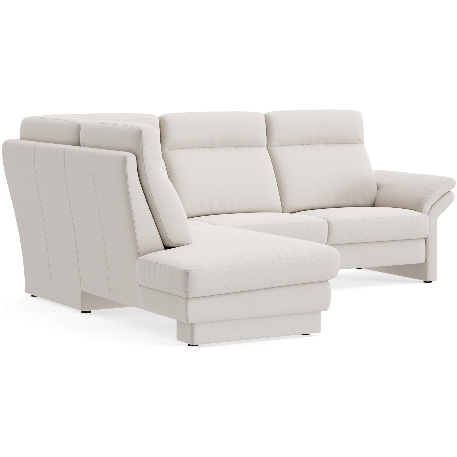 Ecksofa Albula Echtstoff Cosmopolitan silver B 250 T 215 cm - Möbel Konfigurator: Traummöbel individuell zusammenstellen