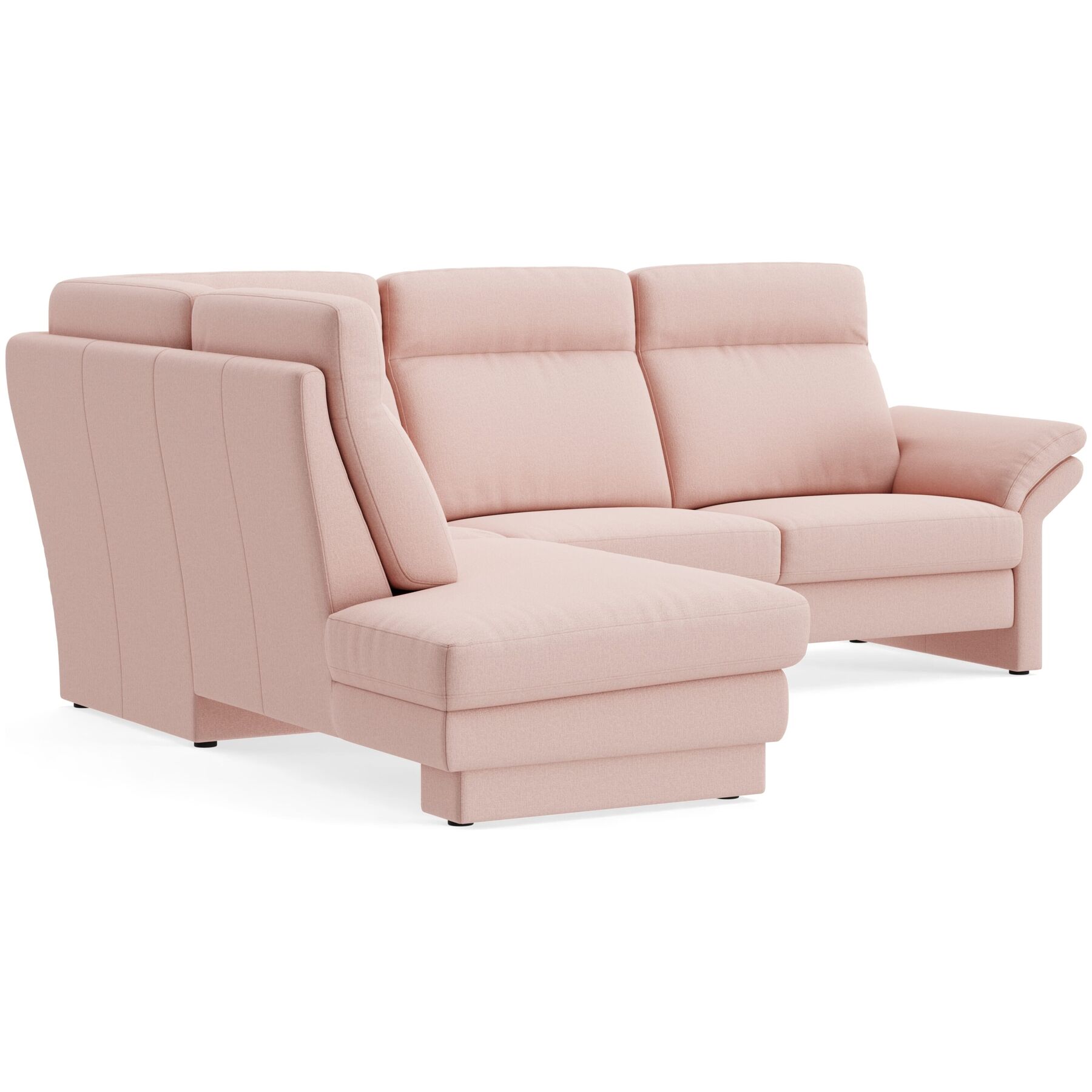 Ecksofa Albula Echtstoff Cosmopolitan rosa B 250 T 215 cm - Möbel Konfigurator: Traummöbel individuell zusammenstellen