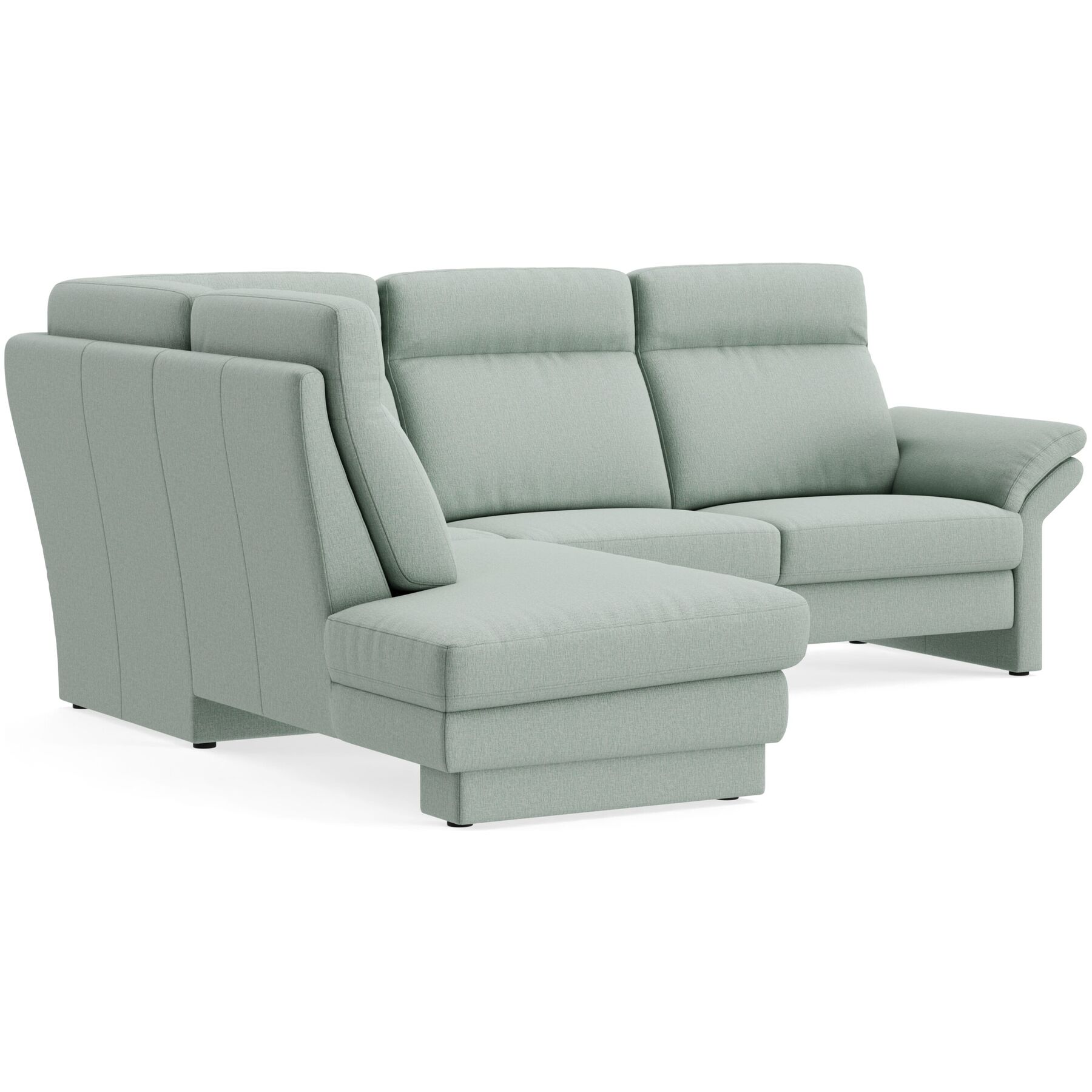 Ecksofa Albula Echtstoff Cosmopolitan sage B 250 T 215 cm - Möbel Konfigurator: Traummöbel individuell zusammenstellen