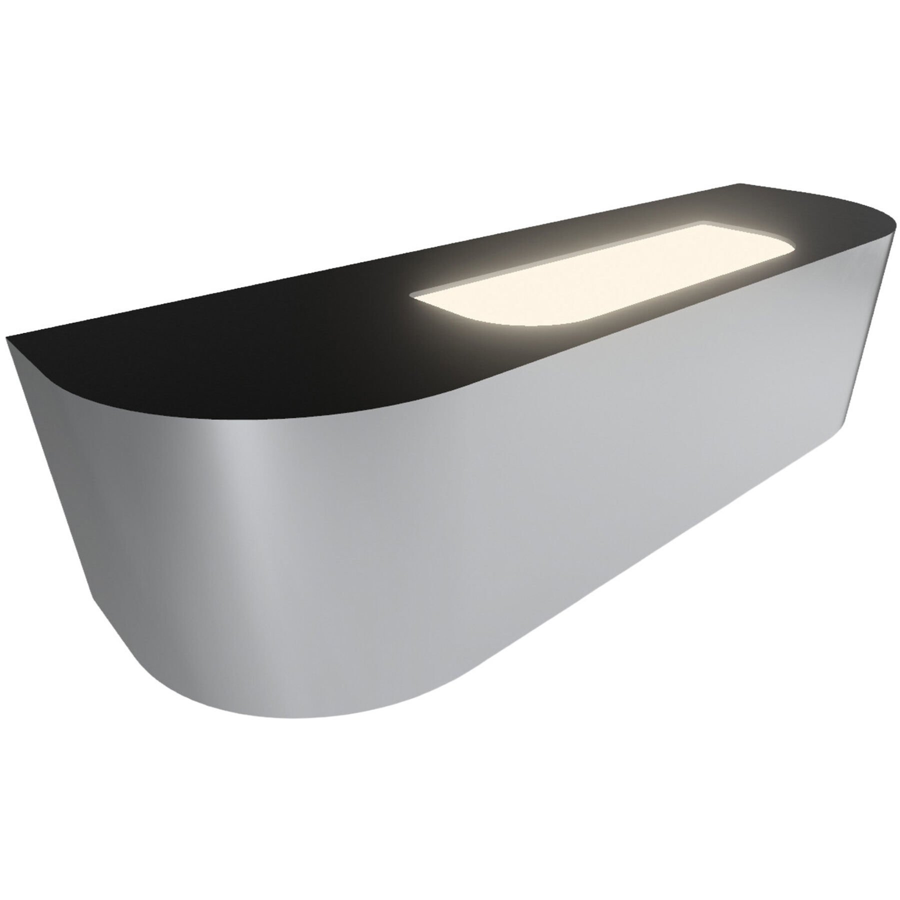 Bankamp Designer-Wandlampe Vector Chrom 1700 lm Dimmbar B 21 cm - Lichtfarbe: Warmweiss