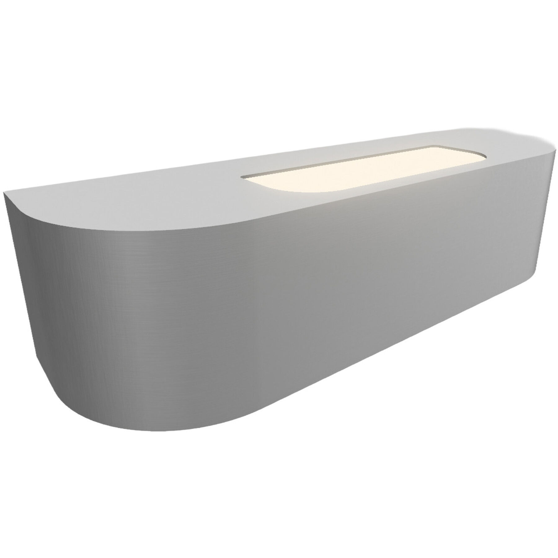 Bankamp Designer-Wandlampe Vector Aluminium matt 1700 lm Dimmbar B 21 cm - Lichtfarbe: Warmweiss