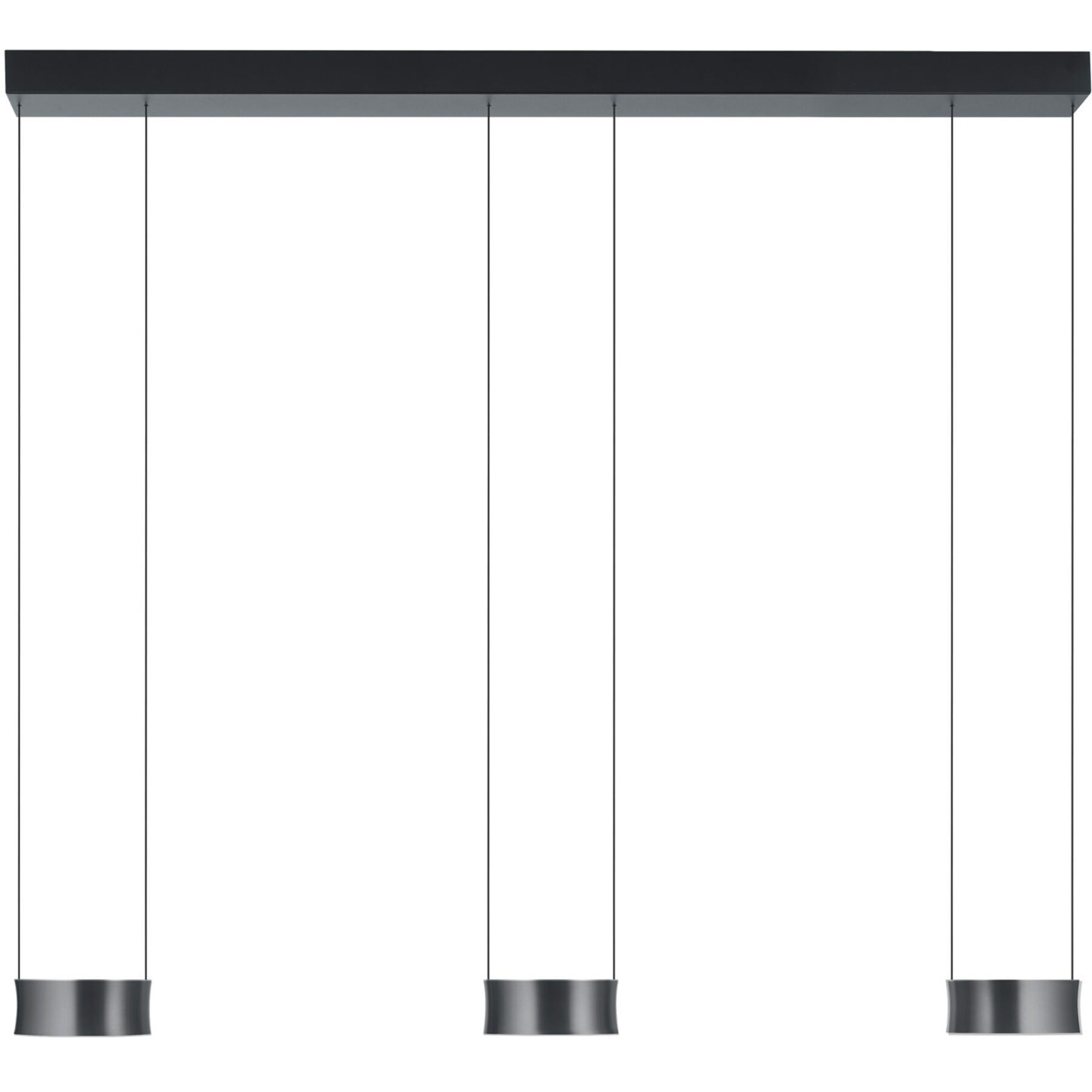 Bankamp Designer-Pendellampe Impact anthrazit eloxiert 4200 lm Dimmbar B 120 cm - LED - Lichtfarbe: Warmweiss - Kaltes Tagesweiss- LED