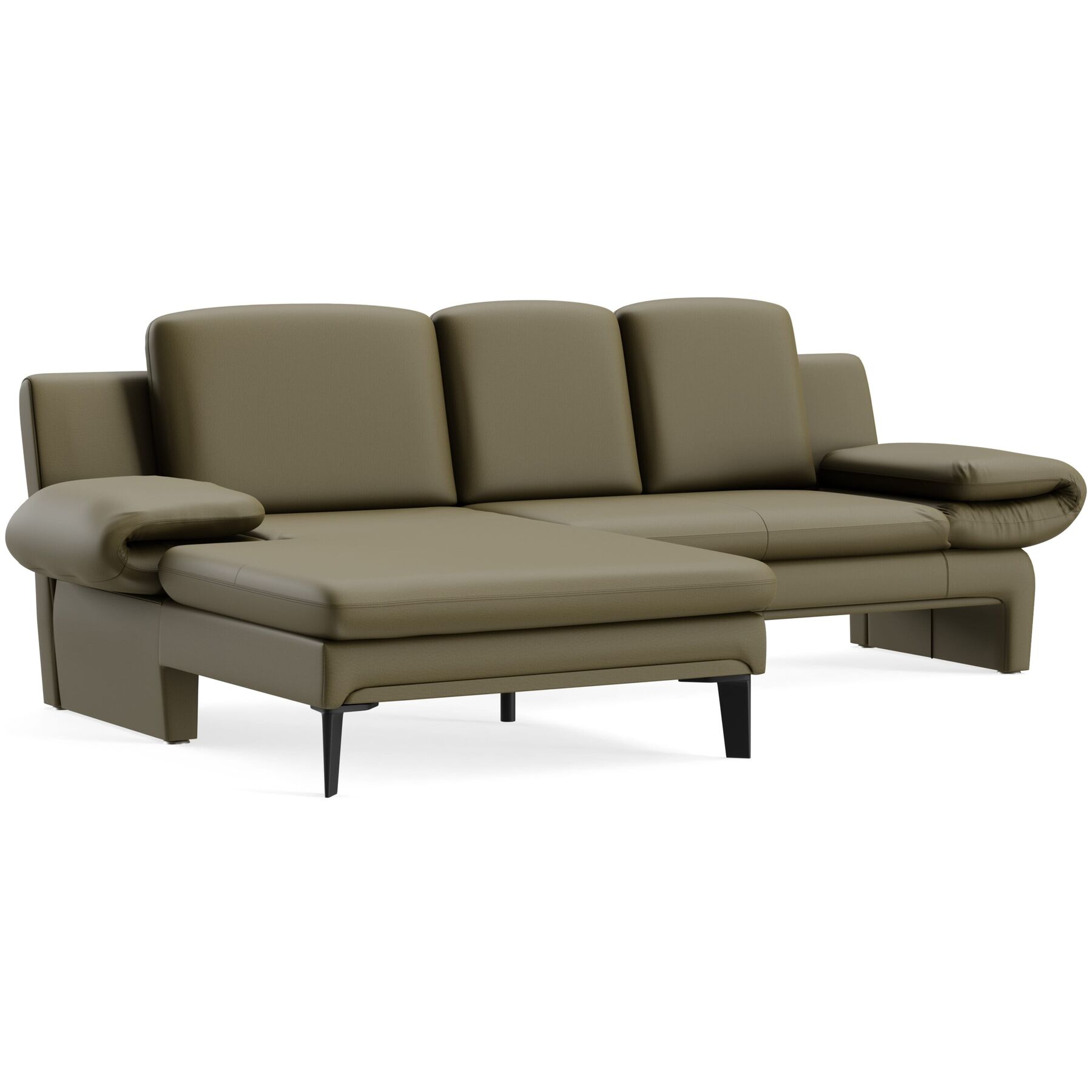 Ecksofa Astra Touch - 875 khaki B 321 T 168 cm - Möbel Konfigurator: Traummöbel individuell zusammenstellen