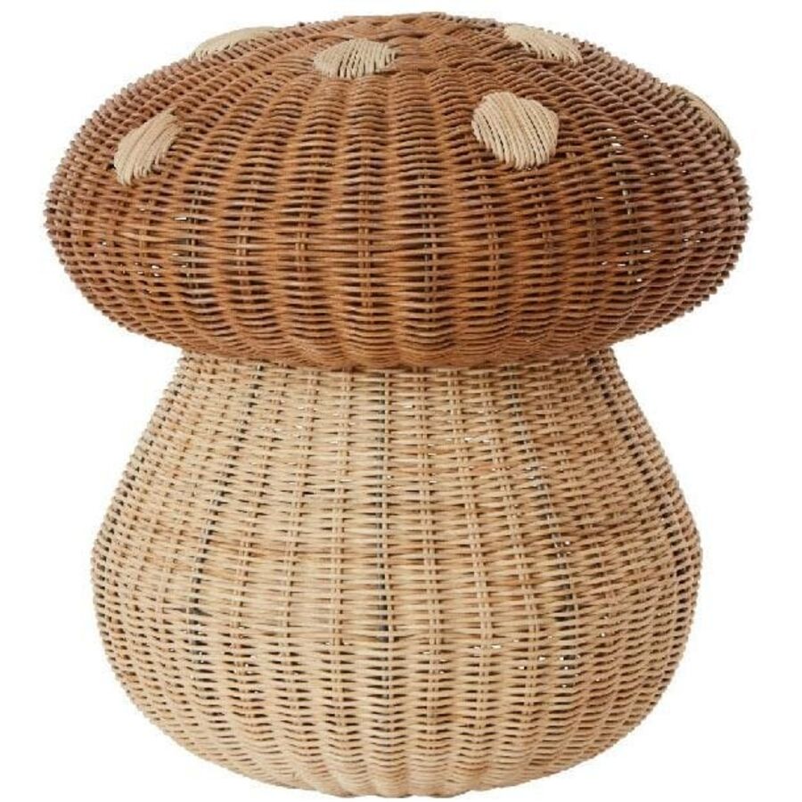 Cesto per giocattoli OYOY Rattan beige L 42 P 42 H 46 cm - Colore: marrone chiaro - Cestino portaoggetti