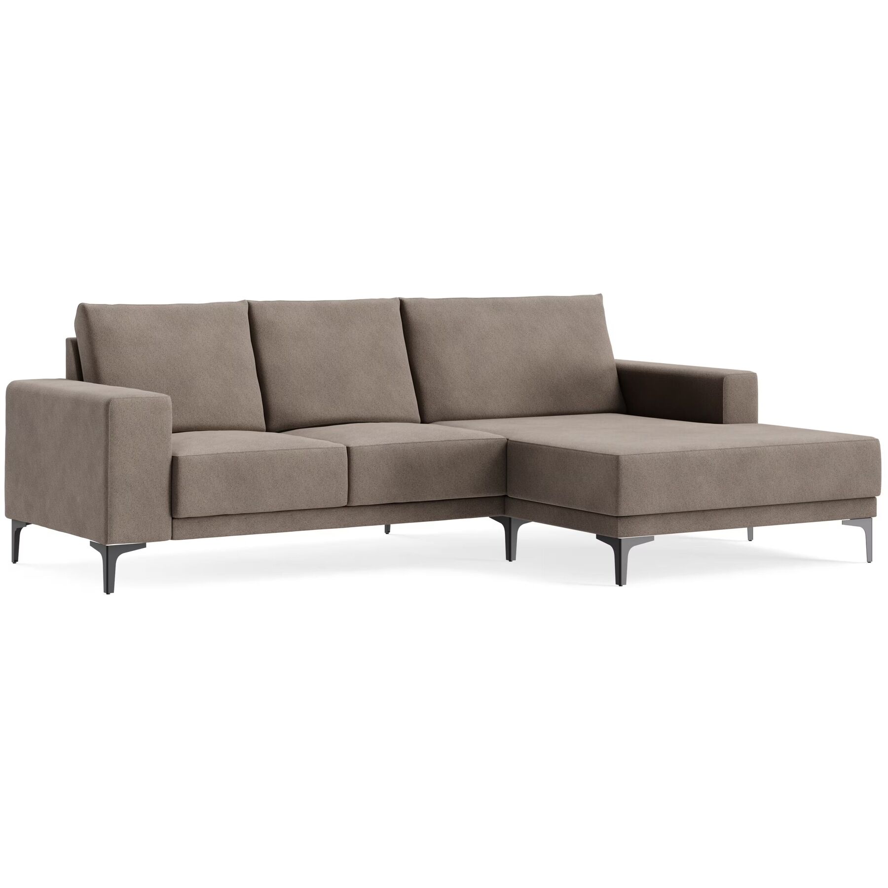 Ecksofa Bivio OSAKA - 5/2 dark brown B 246 T 152 cm - Möbel Konfigurator: Traummöbel individuell zusammenstellen