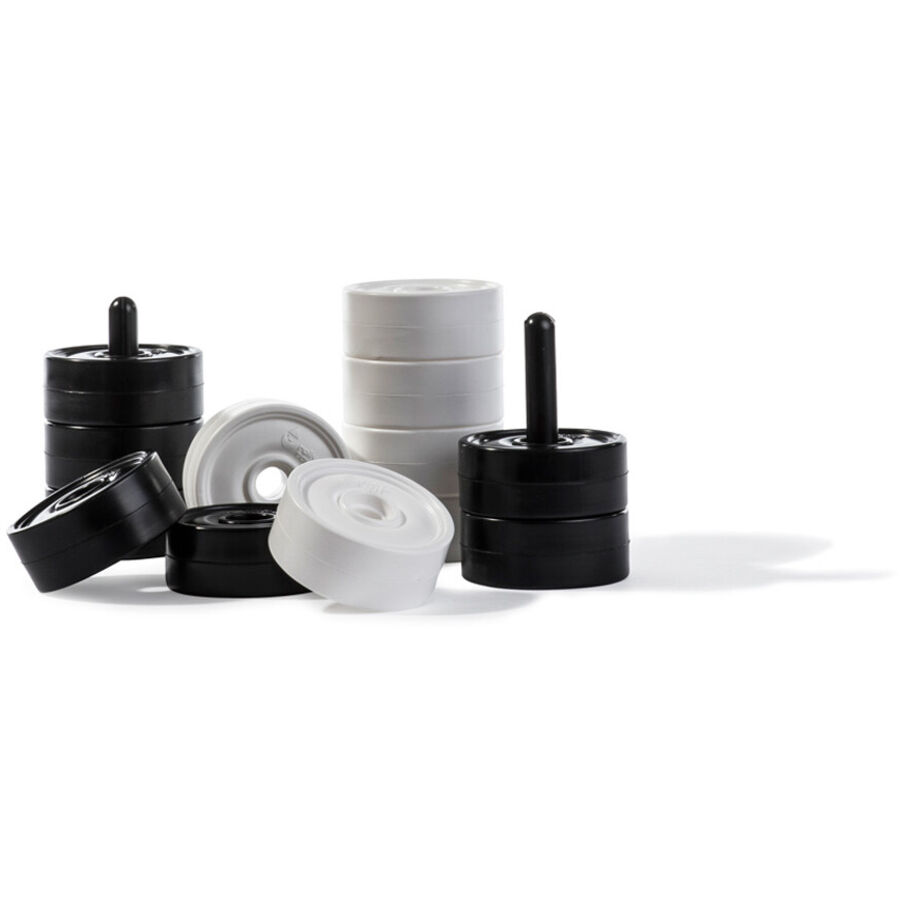 Petites dames/pions de moulin rolly Toys noir/blanc matière plastique - Couleur: Noir et blanc