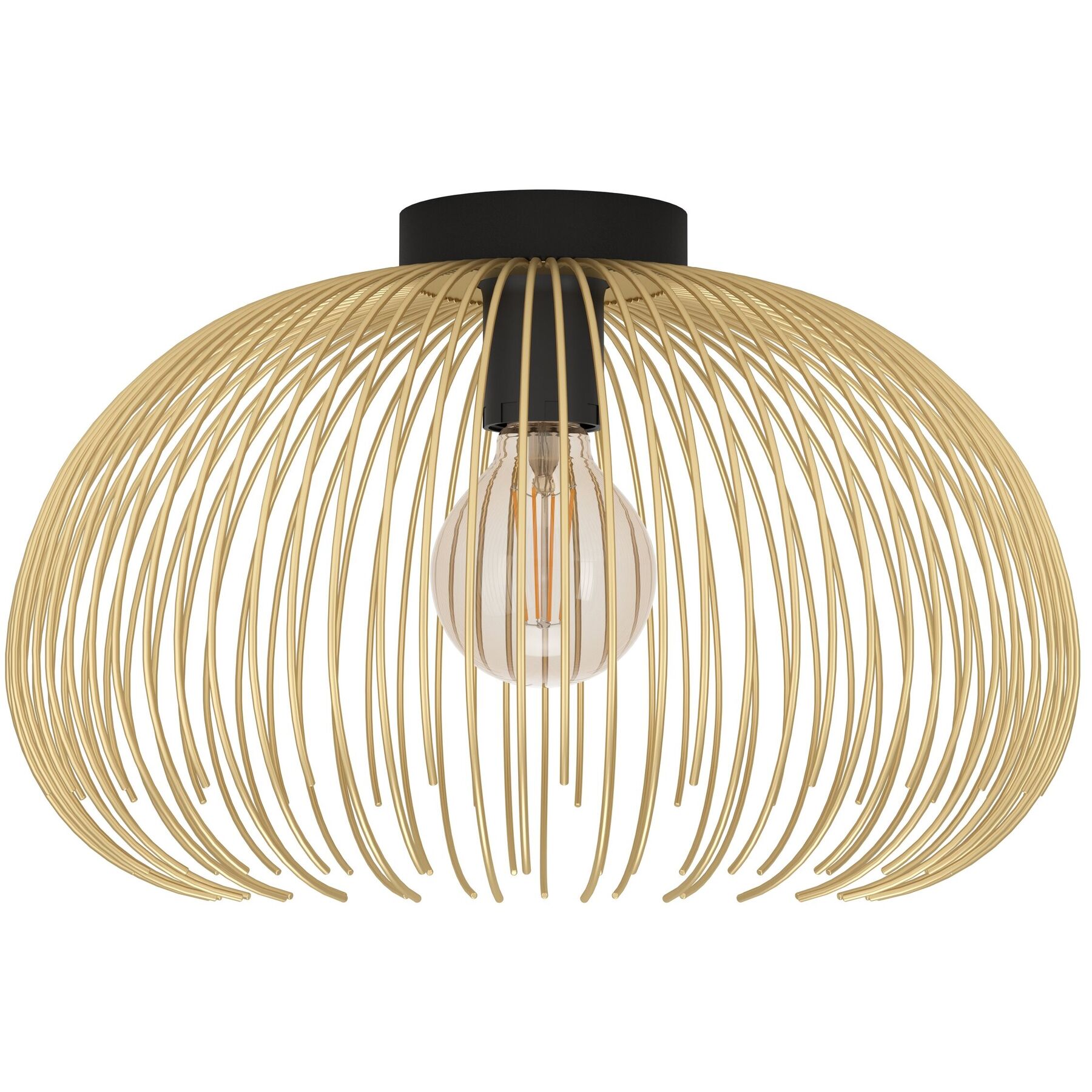 Deckenlampe Venezuela Schwarz, gold B 38.5 cm