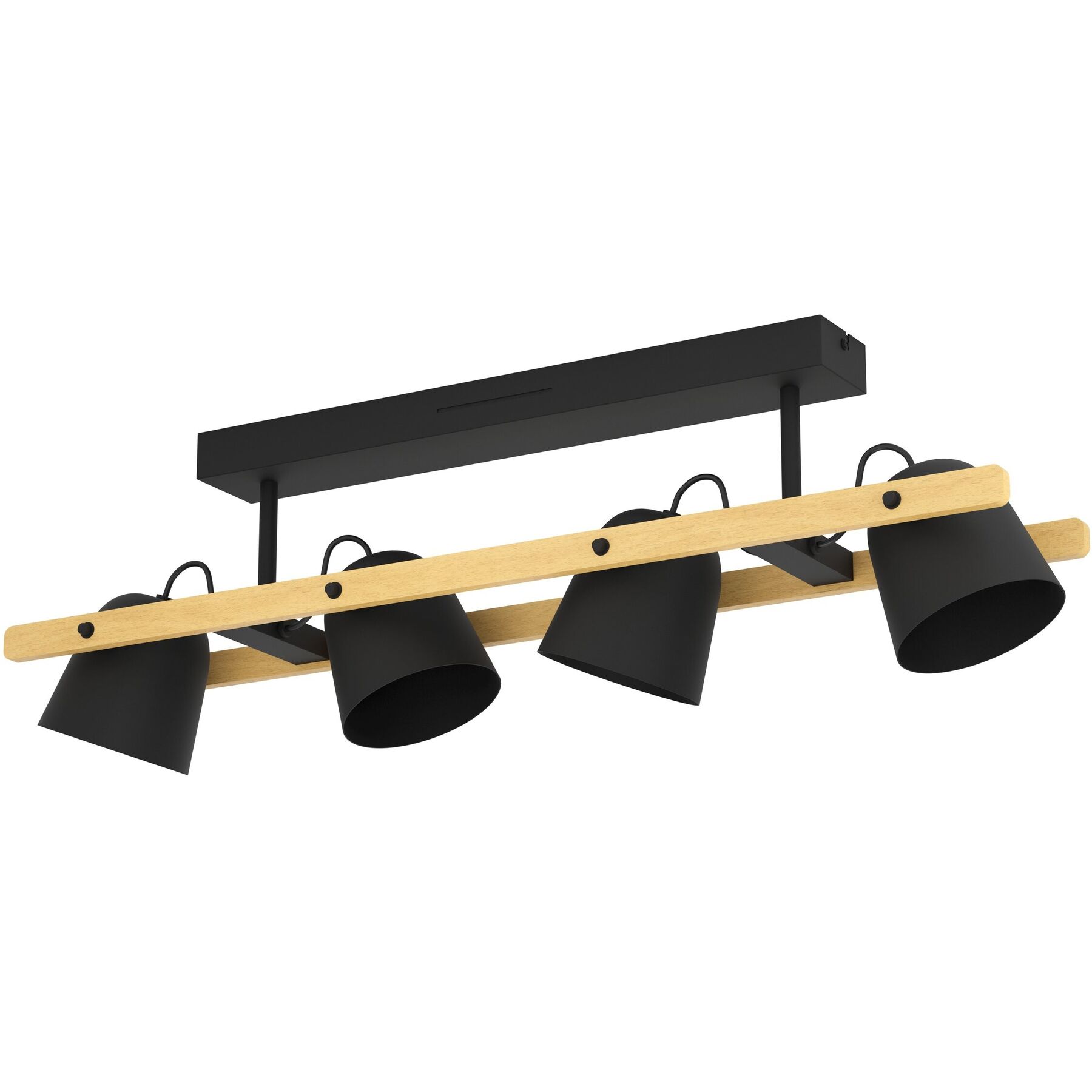 Deckenlampe Hornwood-Z Schwarz, braun 2200 lm Dimmbar B 14 cm