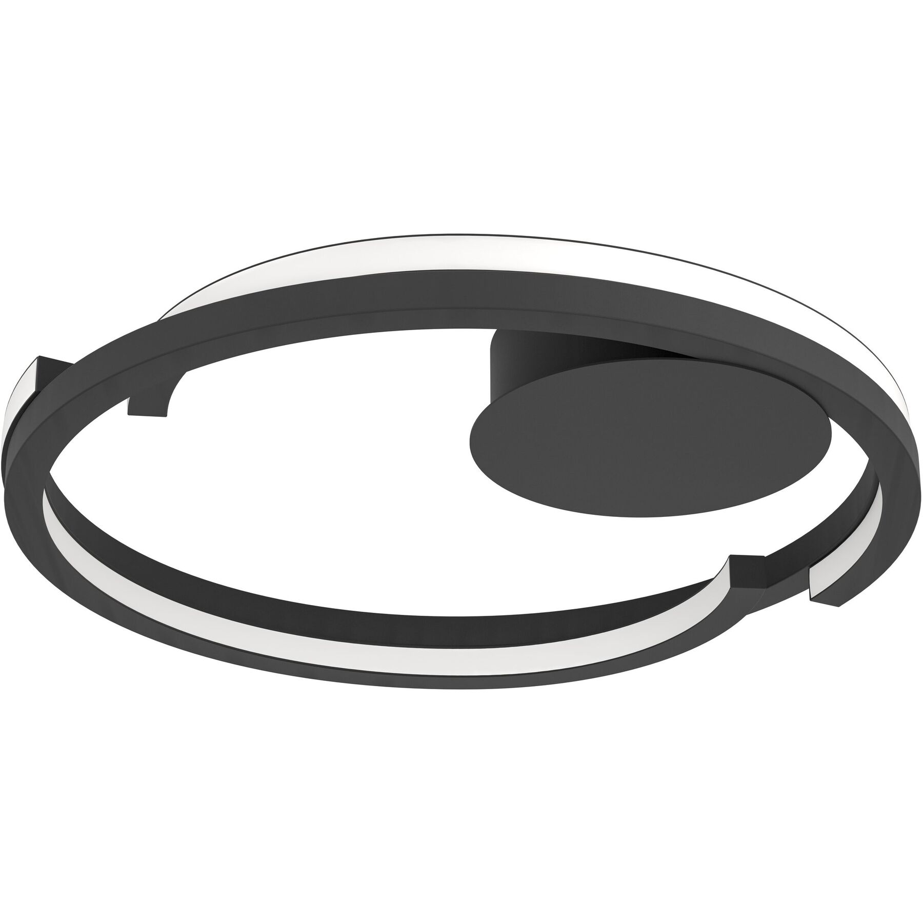 Deckenlampe Mezzomonte Schwarz Dimmbar B 48 cm