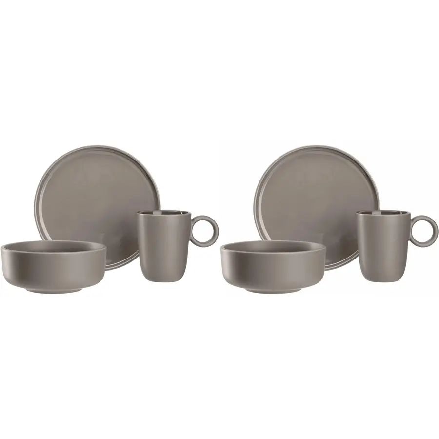 Geschirr-Set Leonardo Taupe Keramik D 25 cm 6 Stk