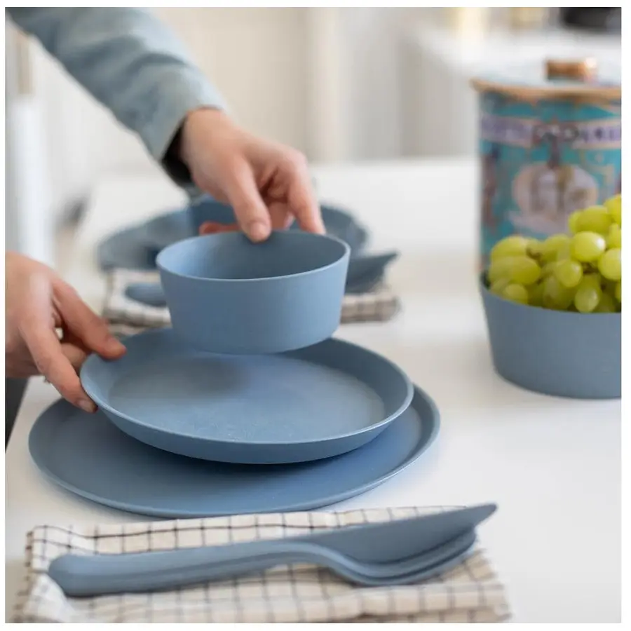 Besteck-Set Koziol Blaugrau Kunststoff 3 Stk
