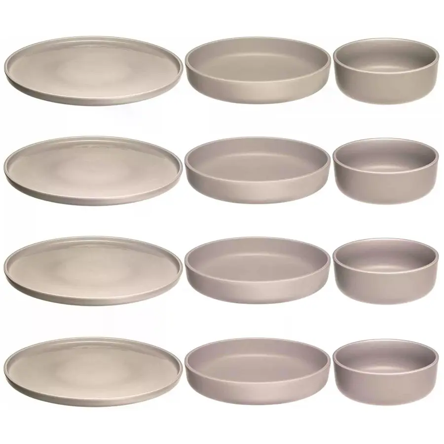 Geschirr-Set Leonardo Beige Keramik D 32 cm 12 Stk