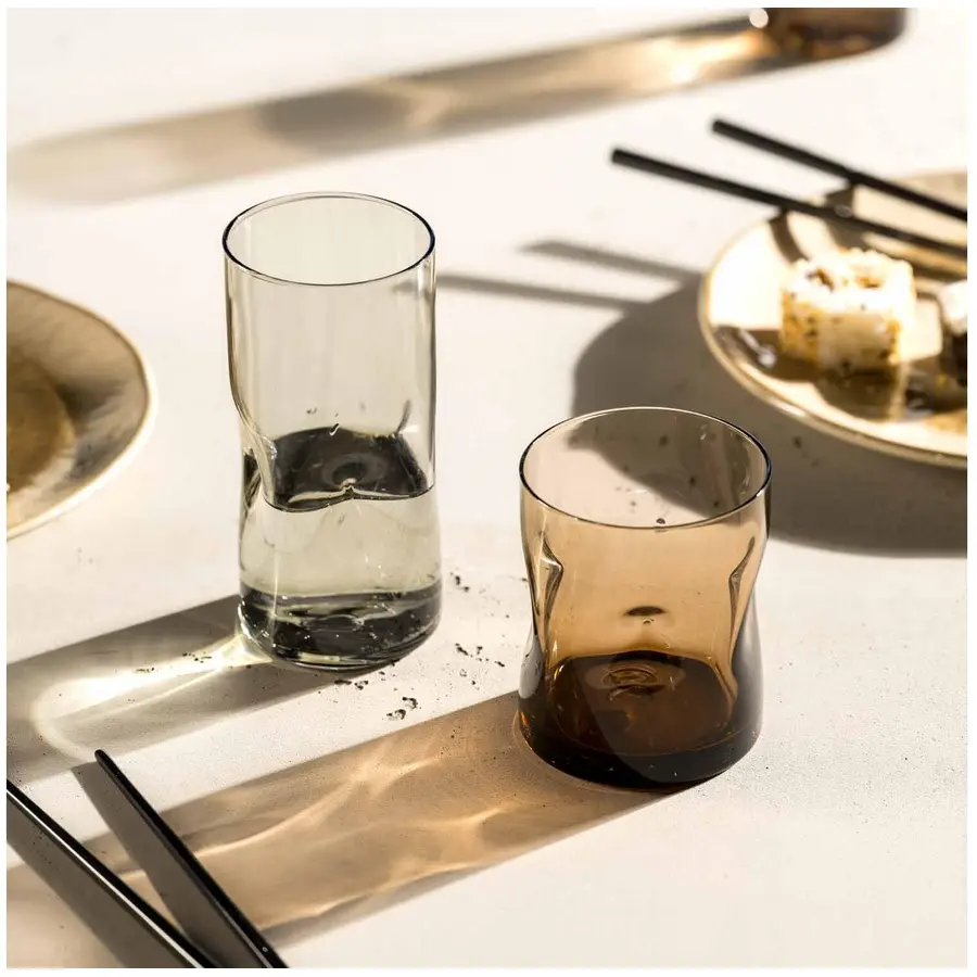 Gläser-Set Leonardo Braun Glas H 9 cm 300 ml 4 Stk