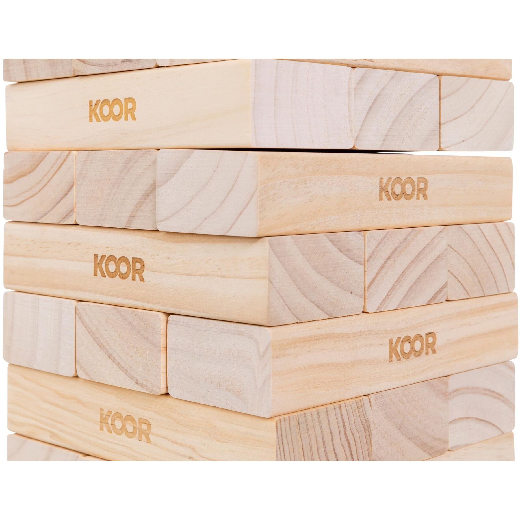 KOOR Jenga gigante Alli in legno marrone - Materiale: Legna - Giocattoli