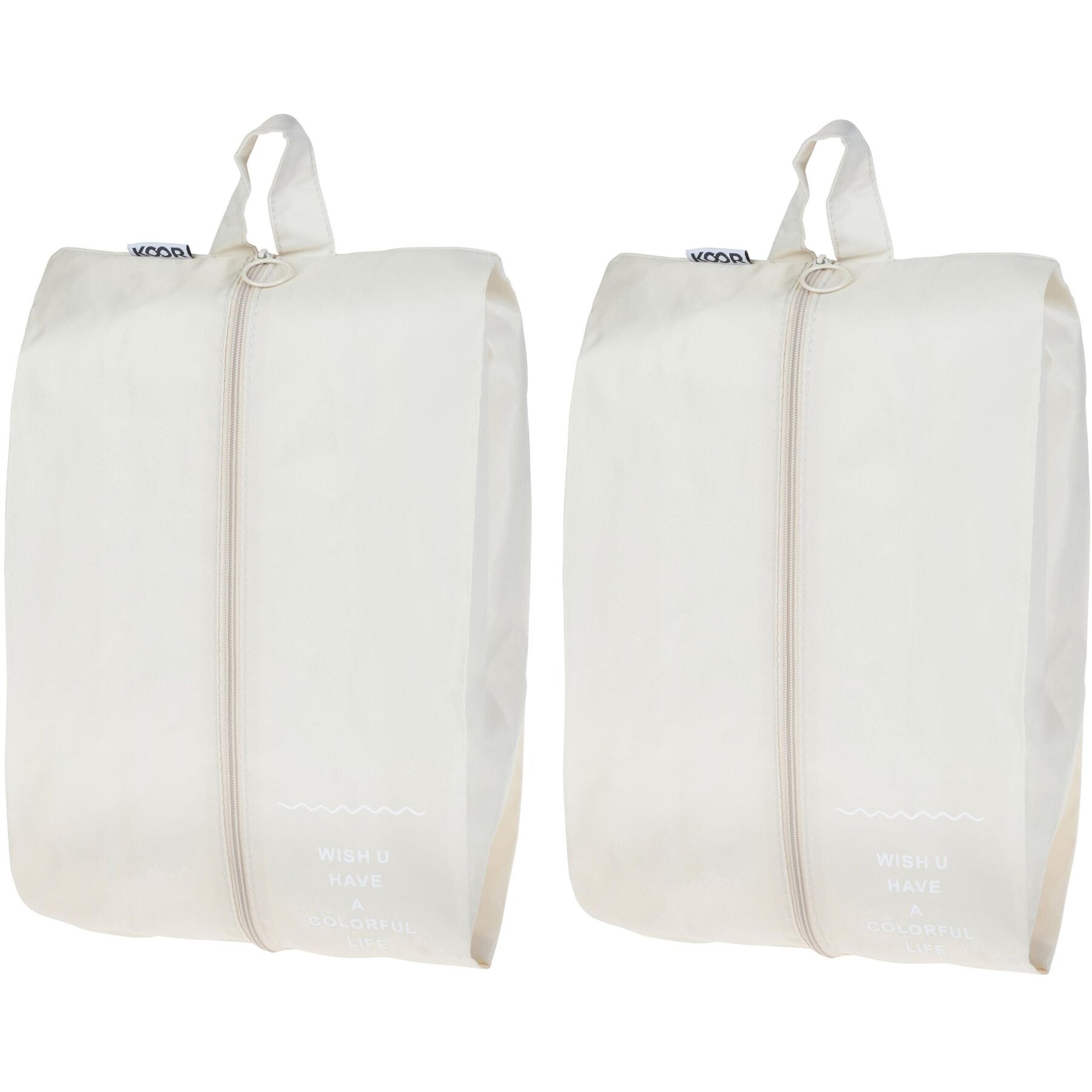 KOOR Porta abiti Alli Beige Poliestere L 28 cm - Sacco per vestiti