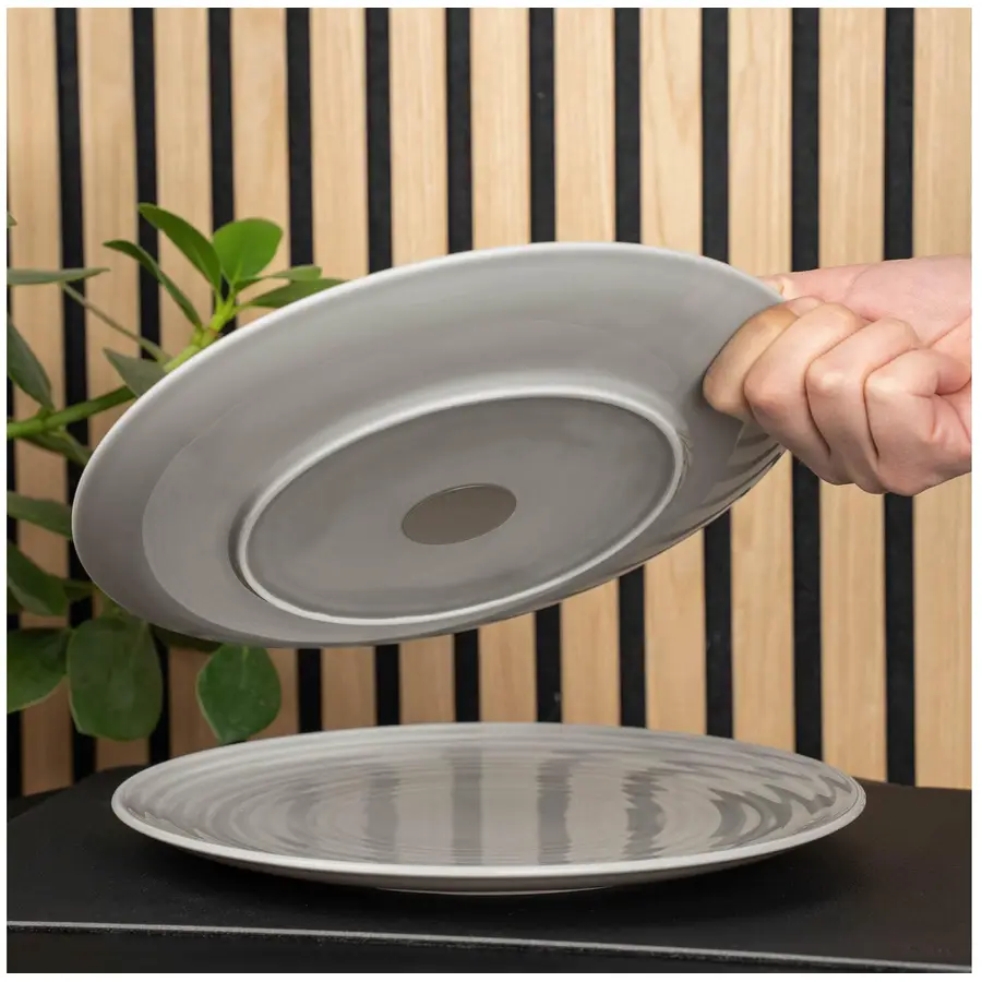 Teller-Set silwy Grau Porzellan D 26 cm 2 Stk