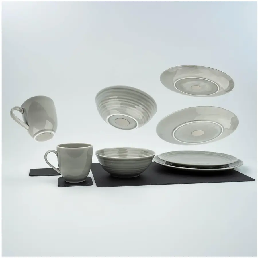 Geschirr-Set silwy Beige Porzellan 11-tlg