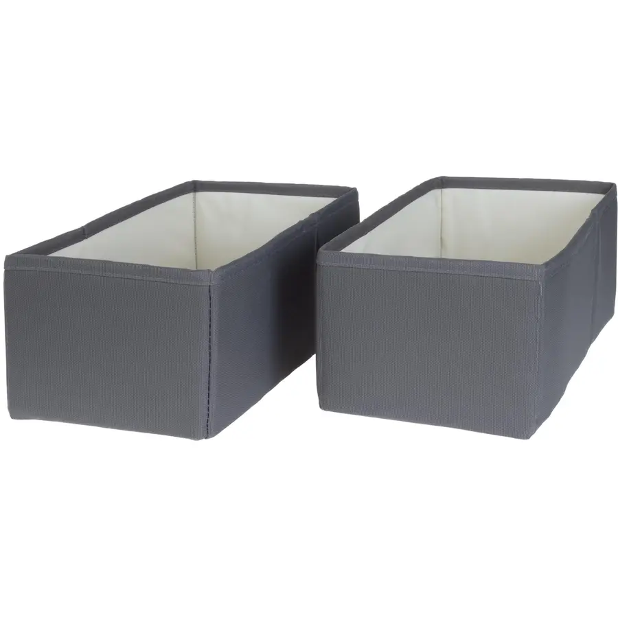 Aufbewahrungsbox COCON Grau Stoff B 14.5 H 12 cm