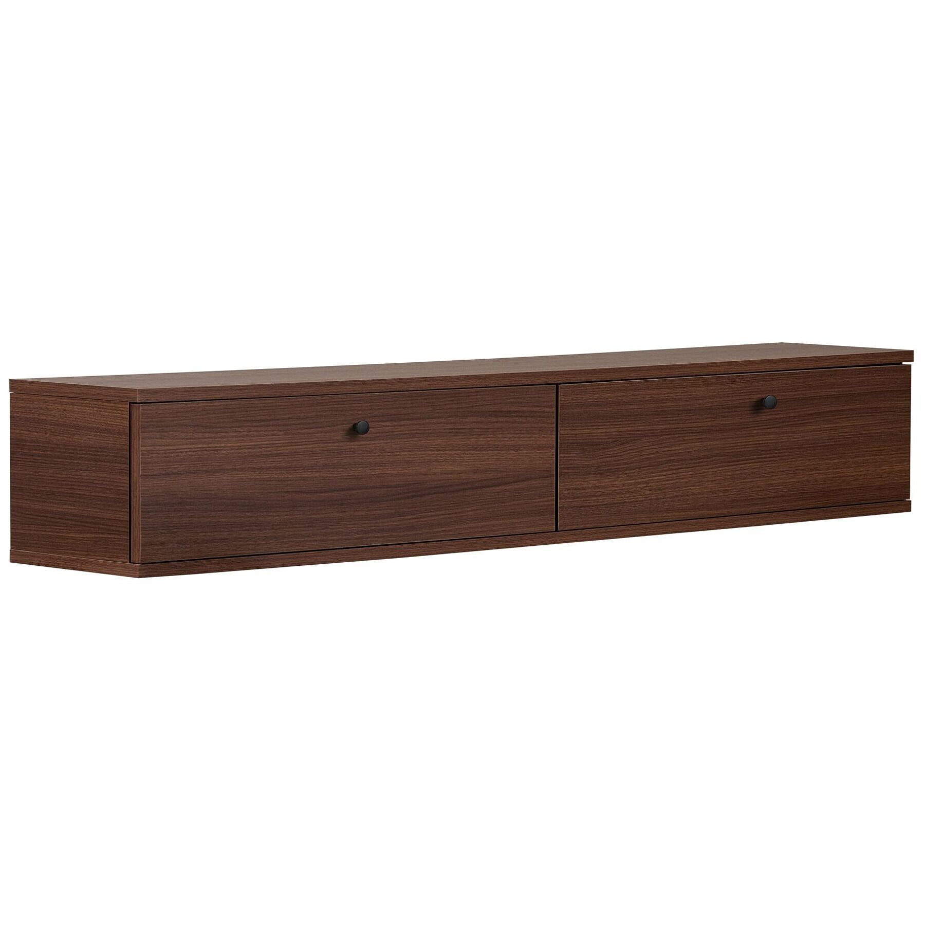 TV-Möbel Georis Nussbaum Holz B 160 cm - Material: Holzwerkstoff - TV-Möbel