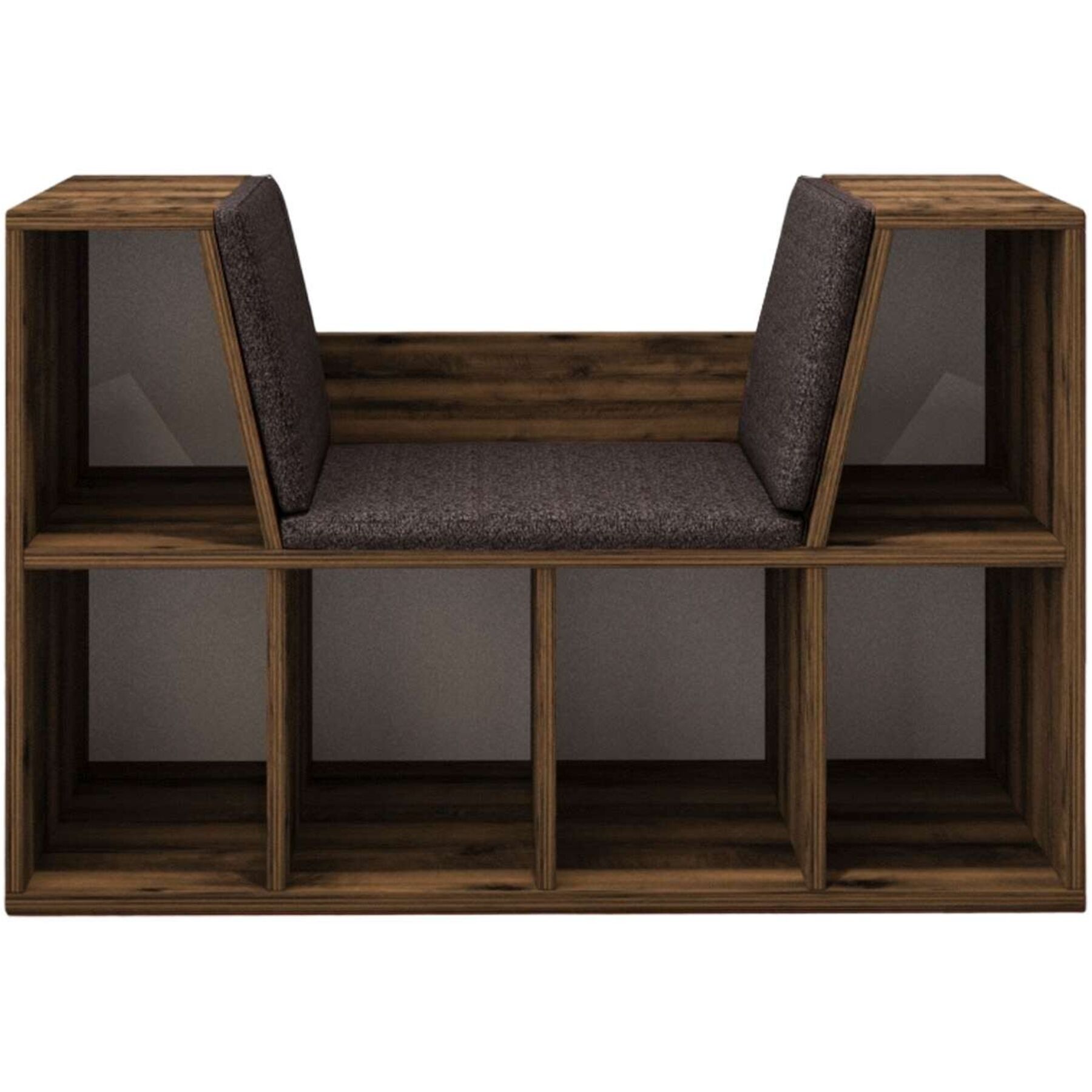 Étagère Georis, composite de bois de noyer, L 103 H 63 cm - Matérial: Matériau à base de bois